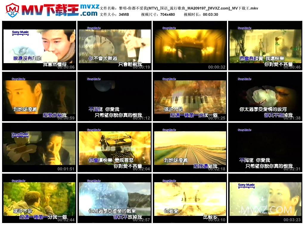 黎明-你都不爱我(MTV)_国语_流行歌曲_MA209197